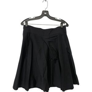 Akris Punto Womens A-Line Skirt Size 10 Black Stretch High Waist Cotton